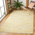 thumbnail image 2 of SAFAVIEH Rag Elena Striped Cotton Area Rug, Gold/Multi, 6' x 9', 2 of 8