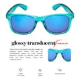 thumbnail image 5 of Translucent Frame Colorful Neon 80s Sunglasses for Men Women Reflective Mirrored Sun Glasses, 5 of 6