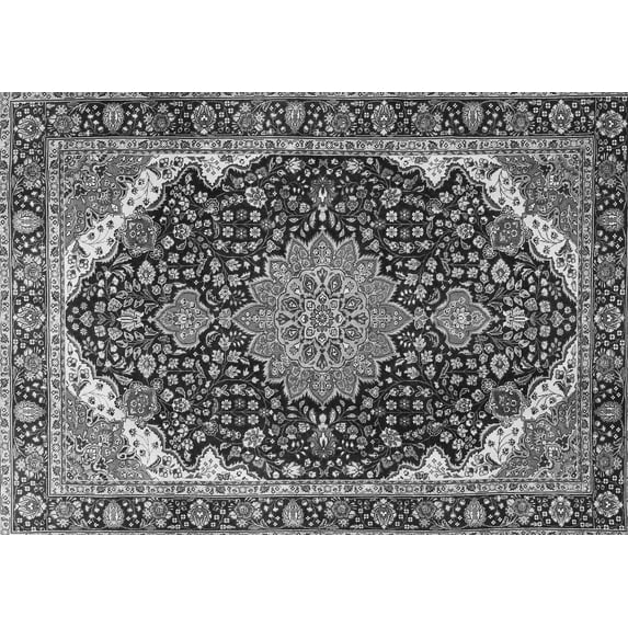 Ahgly Company Indoor Rectangle Medallion Gray Traditional Area Rugs, 2' x 3'