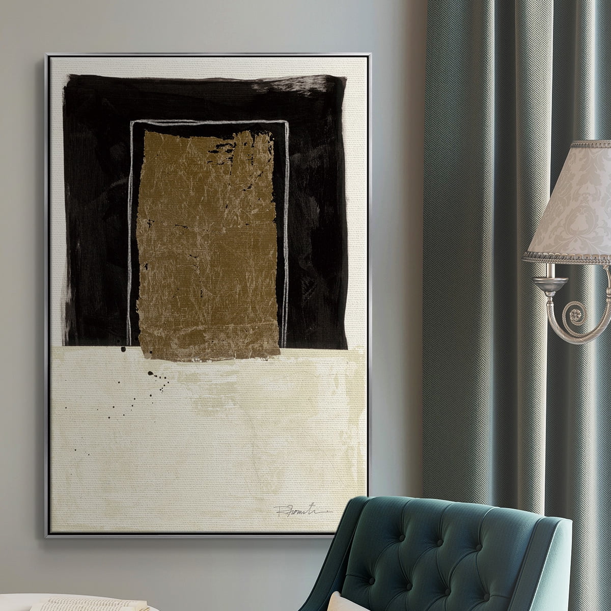 Standing Strong I Framed Premium Gallery Wrapped Canvas - Ready to Hang - 27 x 41 - Silver Floating Frame