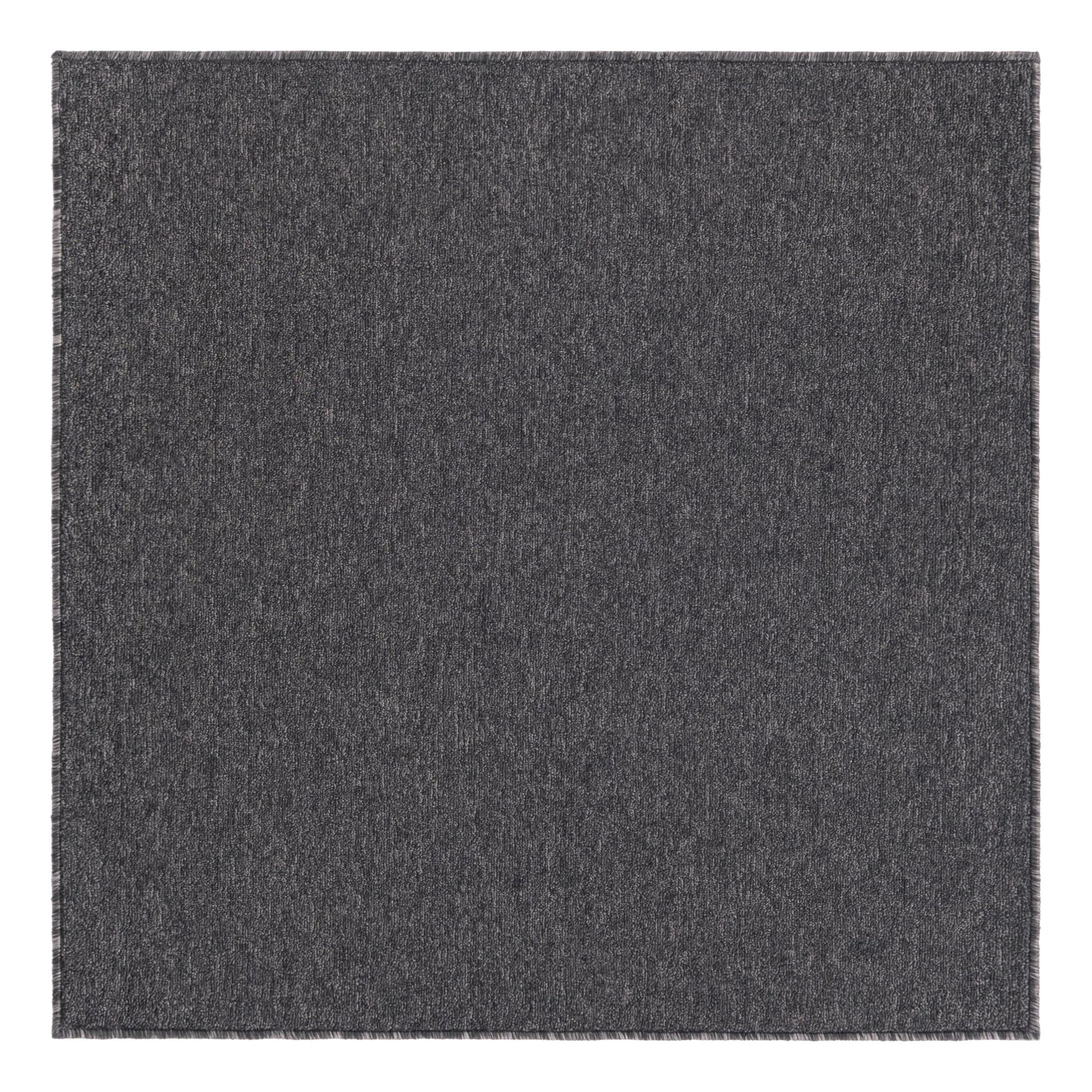 Unique Loom Everyday Solid Collection Area Rug - Mono (3' 3" Square Charcoal/Gray)