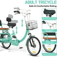 thumbnail image 4 of DEYGIA 20" Adult 3-Wheel Tricycle with Rear Seats and Baskets for Seniors, 4 of 10