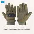 thumbnail image 2 of Uxcell Motorcycle Gloves Outdoor Full Finger Gloves Touch Screen Breathable Workout Gloves Green, L, 2 of 7