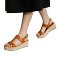 thumbnail image 3 of Women‘s Platform Sandals Espadrille Wedge Ankle T-Strap Open Toe Sandals, 3 of 9
