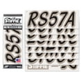 thumbnail image 2 of STIFFIE Whipline Solid Black/Pewter 3" Alpha-Numeric Registration Identification Numbers Stickers Decals for Boats & Personal Watercraft, 2 of 8