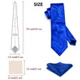 thumbnail image 3 of Blue Paisley Mens Ties Handkerchief Woven Classic Flora Necktie & Pocket Square Set Wedding Business, 3 of 7