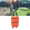 thumbnail image 4 of Shopping Cart, Foldable Cart Space Saving Large Capacity  For Travel Green,Orange, 4 of 8