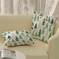 thumbnail image 4 of Christmas Pillow Covers 18x18 Set of 2, Christmas Decor Linen Pillowcase Geometric Green Christmas Tree Throw Pillows Winter Farmhouse Holiday Decorations Cushion Covers for Couch Home Sofa, 4 of 6