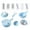 Sky Blue, variant on Koszal 1 Set Manual Detachable Vegetable Chopper ABS Bailer Colander Food Chopper for Slicing