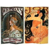 Oriental Furniture 6 ft. Tall Confections Canvas Room Divider - 3 Panel