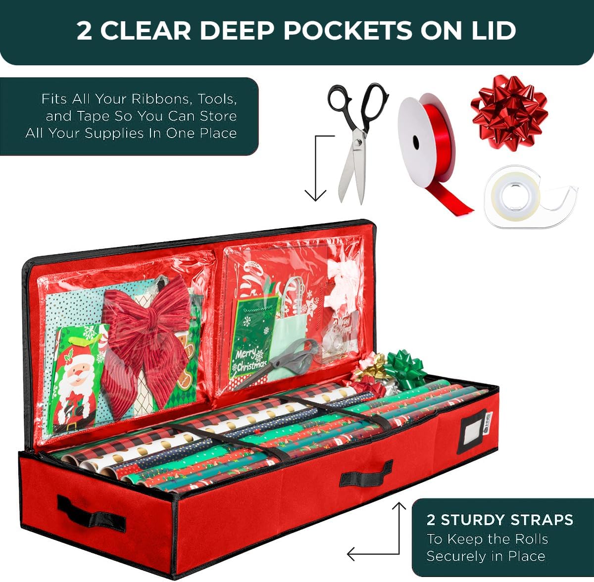 HOLDN' STORAGE Wrapping Paper Container Holds 27 Rolls photo 4