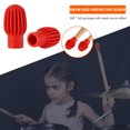 thumbnail image 4 of 4 piezas de silicona Drum Stick Practice Tip Head Drumstick Mute Damper (Rojo) Ndcxsfigh Nuevos Originales, 4 of 9