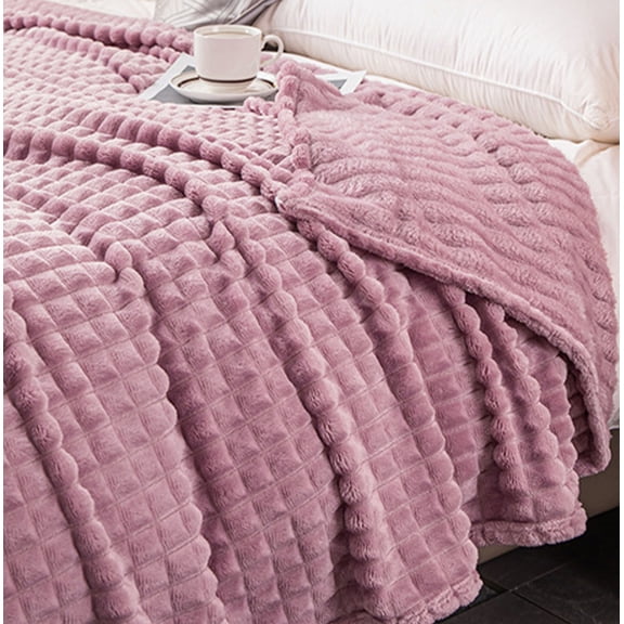 TTJ Large Flannel Bed Blanket 78.7x70.8 in Super Soft Microfiber Nap Throw Plush All-Season Sofa Bed Cover Lightweight Warm Machine Washable Comfort Blanket
