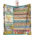 thumbnail image 1 of LHSHID 65th Birthday Gifts for Women 65 Year Old Blanket Gifts Ideas Funny Womens 65th Birthday Decorations Gifts Happy 65th Birthday Gift for MomSister Wife 50"x60", 1 of 7