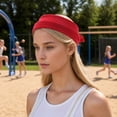 thumbnail image 3 of Unique Bargains 1 Pc Breathable Headband Wide Tie Headband for Sport Red, 3 of 5