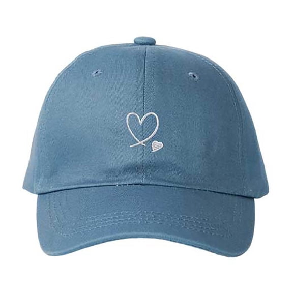 Yuanlong Womens Baseball Cap Heart Embroidery Cotton Breathable Comfort Sun Hat Summer Casual Daily Streetwear Cap