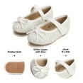 thumbnail image 4 of Toddler Little Girl White Dress Shoes Size 10 - Girl Ballet Flats Wedding Party, 4 of 6