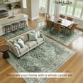 thumbnail image 3 of Alfombra RELEANY 244 x 305 cm lavable antideslizante con diseño floral, 3 of 9
