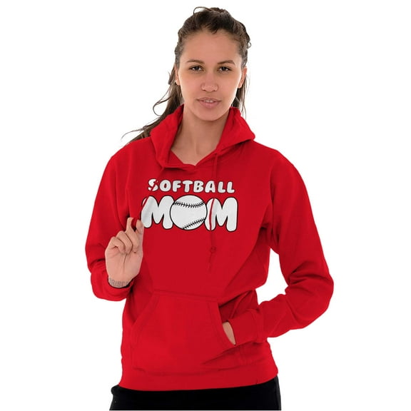 Softball Mom Proud Sports Mother Hoodie Sweatshirt Women Brisco Brands S