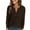 Brown, variant on Women's Waffle Knit Sweatshirts Casual Loose Long Sleeve Button Down Pullover Shirts Fall Lightweight Cozy Comfy Sweaters