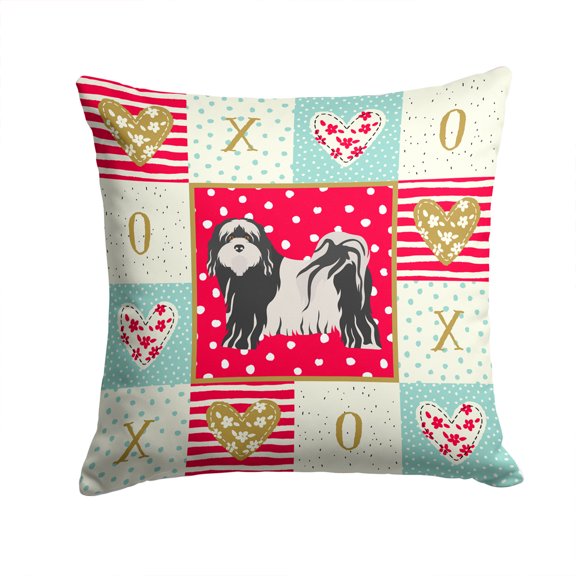 Tibetan Terrier Love Fabric Decorative Pillow