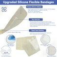 thumbnail image 6 of Painless Removal Silicone Adhesive Bandages for Sensitive Skin, Large Breathable Flexible Fabric Bandages 1.6"X4", Latex Free, Hypoallergenic, 32 Pcs, 6 of 8