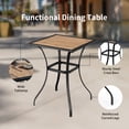 thumbnail image 2 of Patiojoy Table de Bar de Patio de 28 Pouces, Table de Bar Carrée en Acier pour l'Extérieur avec Structure en Acier Renforcée, 2 of 6