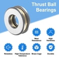 thumbnail image 4 of 12pcs F6-14M Thrust Ball Bearings, 6mm x 14mm x 5mm Miniature Thrust Bearing with Washers Chrome Steel Single Direction for Conveyor Systems Machine Tools, 4 of 6