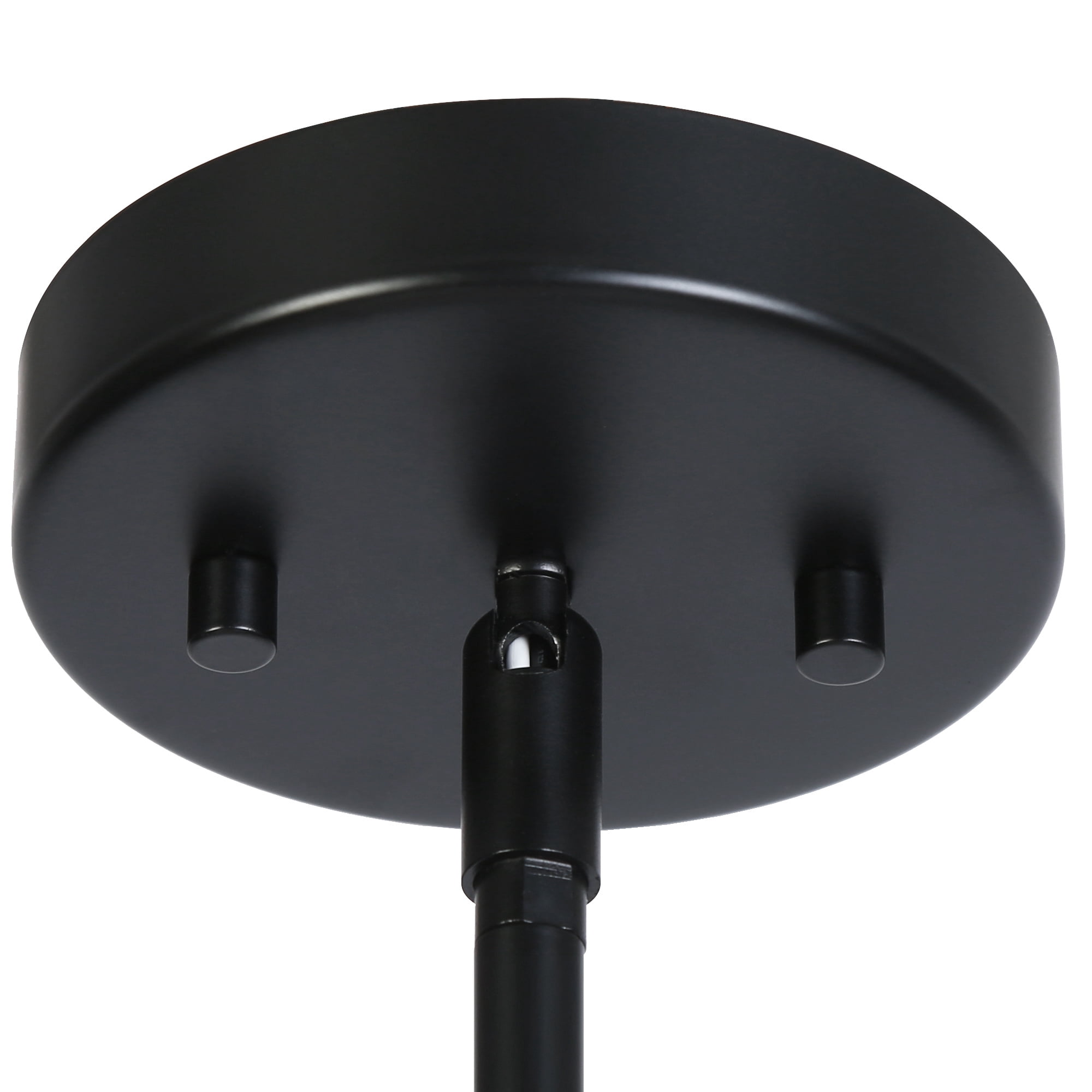 LNC Matte Black Modern/Contemporary Clear Glass Dome LED Medium Hanging Pendant Light