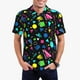 thumbnail image 1 of Balery Geometric 1980s Styled Camisa Polo de Hombre con Estampado, de Manga Corta y Tejido Medio, Camisa Tipo Golf Polo-X-Large, 1 of 6