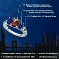thumbnail image 2 of Gem Stone King 925 Sterling Silver Red Garnet and Blue Created Sapphire Filigree Style 3 Stone Ring for Women (2.73 Cttw, Oval 8X6MM and 6X4MM) (Size 6), 2 of 6