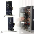 thumbnail image 2 of Desktop PCIe X1 to 2 Port NGFF Expansion Card Adapter ASM1061 for M.2 Solid disk, 2 of 6