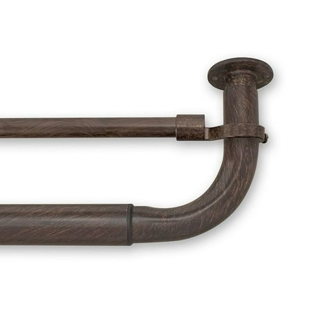 Blockaide Adjustable Double Curtain Rod Set Walmart Com