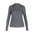 thumbnail image 4 of No Boundaries Ribbed Mock Neck Top with Long Sleeves, Women’s and Women’s Plus, 4 of 5