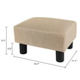 thumbnail image 3 of Small Footstool Ottoman Footrest Modern Home Living Room Bedroom Rectangular Stool with Padded Seat (Fabric Beige), 3 of 7