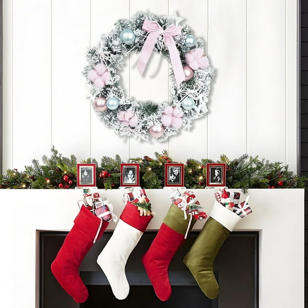 Corona Navideña de Pvc Verde para Colgar En La Puerta, 30 X 30 X 5 Cm | Adorno Festivo para Colgar En La Pared | Decoración Navideña Duradera y Reutilizable para Entradas, Pasillos y Salas de Estar