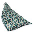 thumbnail image 2 of Geometric Lounger Chair Bag, Repetitive Pattern of Vertical Zigzag Lines and Rhombuses Lozenges, High Capacity Storage with Handle Container, Lounger Size, Teal Blush and Khaki, by Ambesonne, 2 of 5