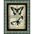 thumbnail image 2 of Vision Studio 20x24 Black Ornate Wood Framed with Double Matting Museum Art Print Titled - Small Butterfly Fancy II, 2 of 4