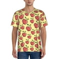 thumbnail image 5 of Easygdp Apple Men's Muscle T-Shirt Men's Baseball Short Sleeves, for Gym Workout Athletic with Button - Large, 5 of 9