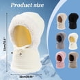 thumbnail image 3 of Gorro de invierno con bufanda y máscara 3 en 1 para mujer, 3 of 7