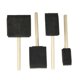 thumbnail image 2 of 4pcs Foam Glitter Glue Art Tool Wooden Handle Dust Cleaning Paint Application Craft Glass Sponge Brush Graffiti, 2 of 4