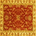 thumbnail image 1 of Ahgly Company Indoor Square Abstract Yellow Modern Area Rugs, 3' Square, 1 of 4