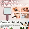 thumbnail image 5 of RAGUPEL Hand Mirrors with Handle,Square Mirror Surface 7.5"*5.1"*0.8" Hand Mirror,Crystal Accent Handheld Mirror,Style5, 5 of 7