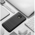 thumbnail image 6 of REQO Phone Case for Moto E4 Plus with Tempered Glass Screen Protector Cover and Slim Cell Accessories Protective Motorola E Plus 4th Generation MotoE4 4E + E4+ E4Plus Women Men Carbon Fiber Black, 6 of 7