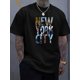 thumbnail image 1 of New York City-Inspired Men's T-Shirt - Casual Short Sleeve, Crew Neck, Polyester Blend, Summer Fashion with Letter Design Tee For Adult, Men, Women, Teen, Teenager, Adolescent, Youth, 1 of 7