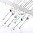 thumbnail image 6 of FOCALOOK Long Teardrop Lariat Necklace 925 Sterling Silver Birthstone Y Necklaces for Women Prom Jewelry, 6 of 10