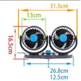 thumbnail image 3 of Ventilador de refrigeración Rojo Verde eléctrico de 12V con doble cabezal giratorio 360, 3 of 5
