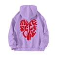 thumbnail image 2 of Sales Today Clearance Graphic Hoodies for Women Women's Long Sleeved More Self Love Letter Printed Hoodie Hoodie Hoodie, 2 of 6