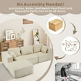thumbnail image 6 of EROMMY Boneless Couch Sectional with L Shape Chaise, Fluffy Comfy Cloud Couch Sectional Boneless Sofa with Deep Seat & Throw Pillow, Boneless Couches for Living Room, No Assembly Required, Beige, 6 of 9