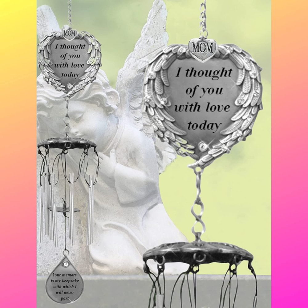 When Tomorrow Starts Without Me Im Always in Your Heart Saying Heart and Butterfly Design Garden Wind Chime BANBERRY DESIGNS Memorial Windchimes Condolence in Loving Memory Chimes 